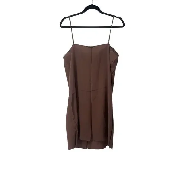 Lot Of 2: NWT Banana Republic Intimates 100% Silk Light / Dark Brown Slips L - Picture 5 of 9